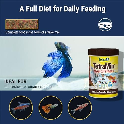 TetraMin Nutritionally Balanced Tropical Flake Food for Tropical Fish, 7.06 oz (pack of 1) — view 3