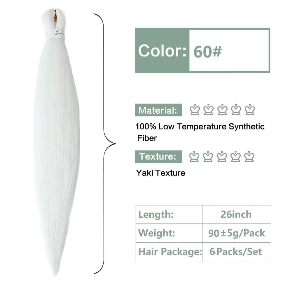 YDDM Capelli Per Treccine Africane Morado Extension Treccine Texture Yaki Easy Install per Principianti 32 Pollici 3 Pezzi Capelli Leggeri e Naturali per Box Braids, Twist e Crochet — view 214