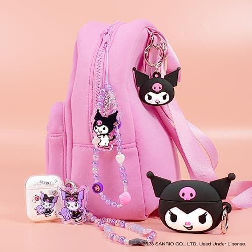 iFace Hello Kitty and Friends Beaded Wristlet Universal Phone Charm Strap - Cute Wrist Chain Lanyard Aesthetic Decor Strap for Cell Phone Camera Keys AirPods Keychains – Kuromi — view 5