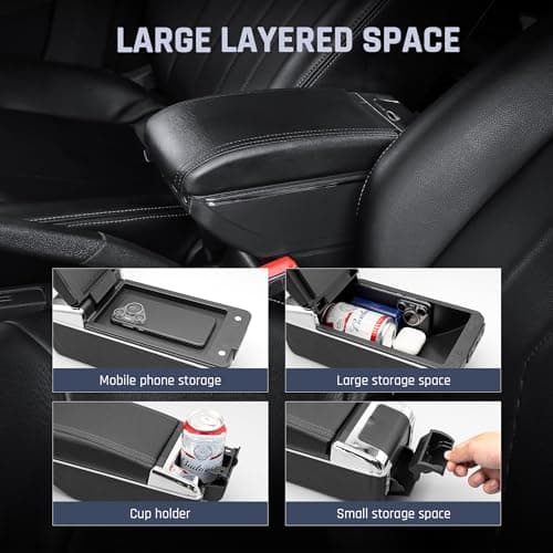 Car Armrest Storage Box for Hyundai Venue 2021-2026 Accessories — view 2