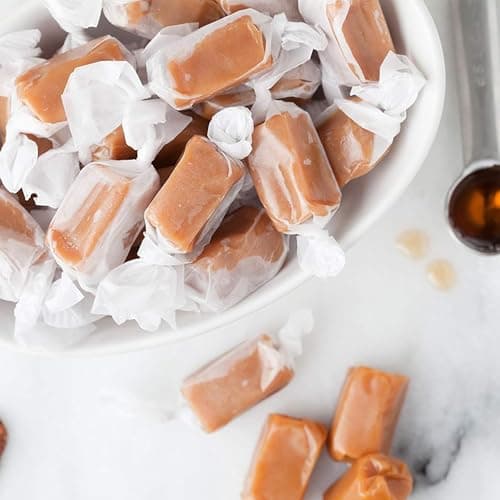 Taras Gourmet Vanilla Caramels | All Natural Candy | Creamy & Individually Wrapped with Real Butter (20 oz) — view 8