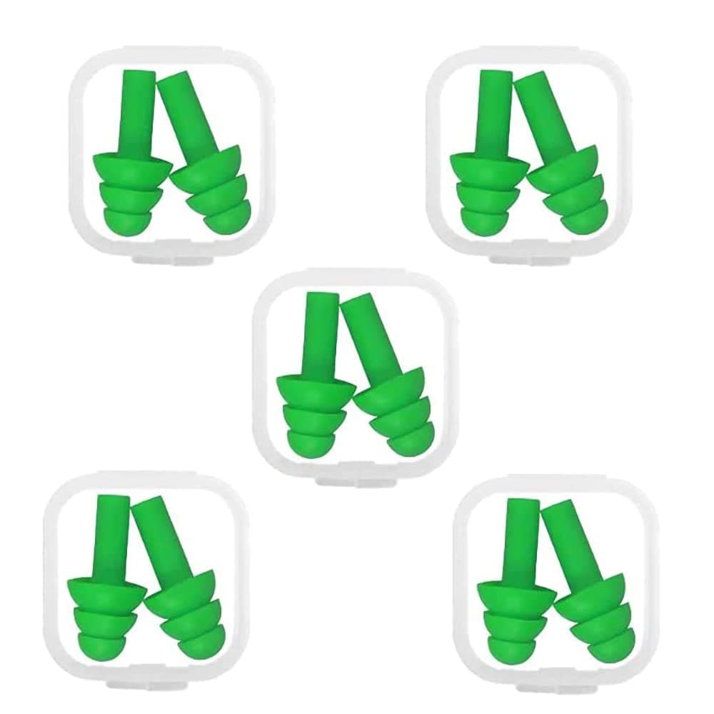 5 Pares Tapones para Oídos de Silicona, Reutilizables para Reducir Ruidos, Impermeables, para Natación, Dormir, Trabajar, Estudiar, Lugares Ruidosos — view 7