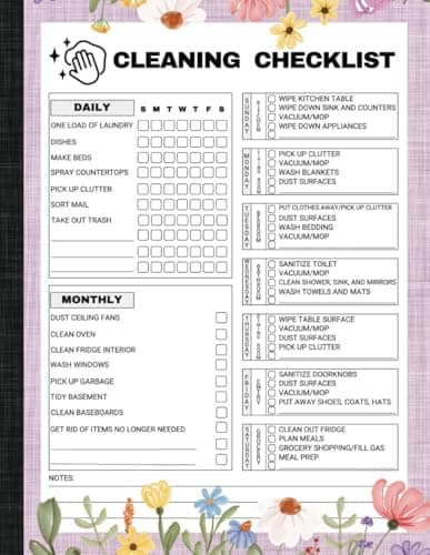 Cleaning Checklist: A Household Schedule for Daily, Weekly, and Monthly Chores