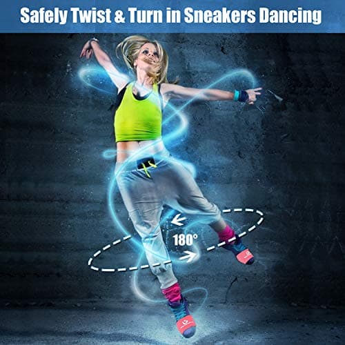 LAMANTOP Dance Shoe Socks on Smooth Floors Over Sneakers,Shoe Cover Dancing Shoe Sliders Ballet Dancers Turning Socks Protect Knees — view 2