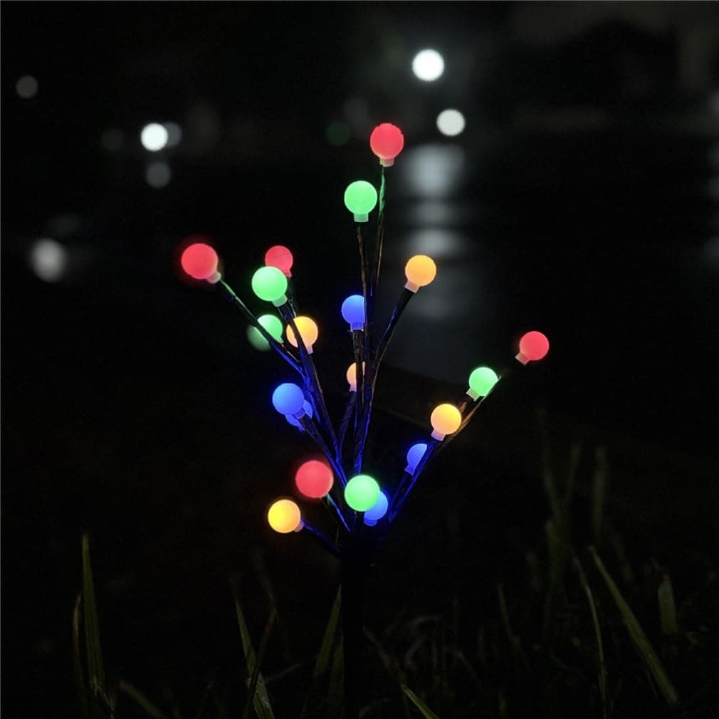 Outdoor Waterproof Cherry Blossom Multicolor Solar Garden Lights, Multicolor Garden Decorative Waterproof Lights with Solar Charge Pane, For Patio, Lawn, Pathway (Warm,Bee) — view 9