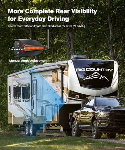 AUTO-VOX Wireless RV Backup Camera System, Rear and Side Coverage