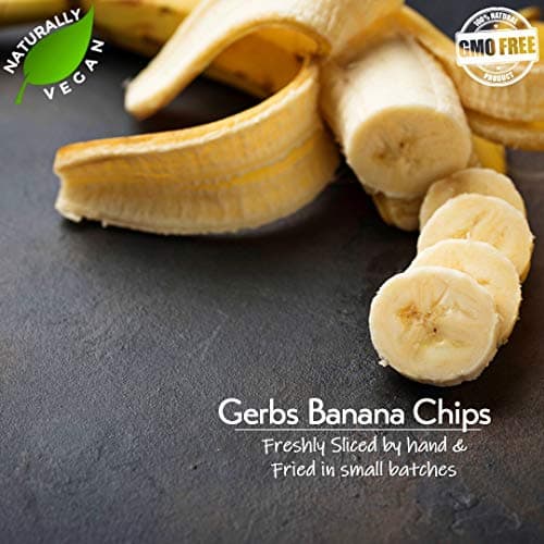 Gerbs Banana Chips Unsweetened, 2 LBS – Unsulfured & Preservative Free - Top 14 Allergy Friendly & Non GMO - Product of Philippines — view 5