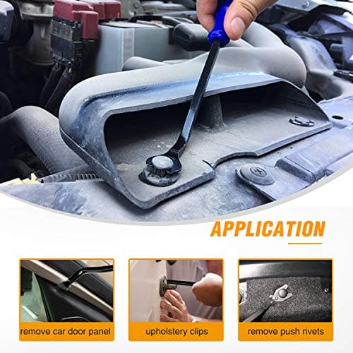 GOOACC 5PCS Auto Trim Removal Tool Kit No-Scratch Pry Tool Kit for Car Door Clip Panel & Audio Dashboard Dismantle -5PCS — view 6