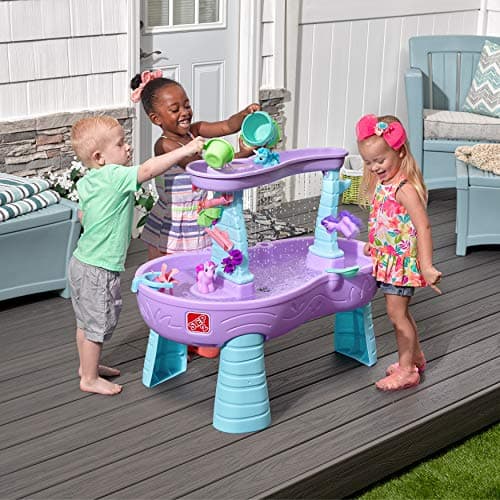 Step2 Rain Showers and Unicorns Water Table for Kids, Toddler Outdoor Sensory Play Table, 13 Accessories, Pink, Ages 18 Months+ — view 3