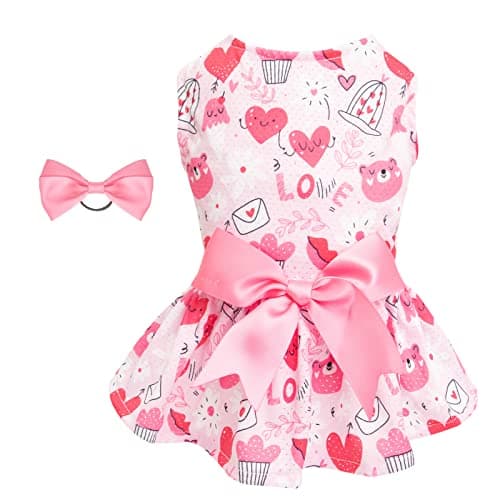 CuteBone Dog Mesh Dress Puppy Sundress Pet Outfit Summer Fashion for Small Dogs Girl Cat Clothes