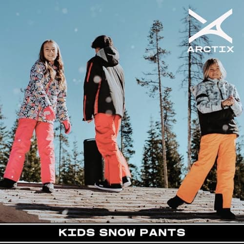 Arctix Kids Snow Pants with Reinforced Knees and Seat, Black, Medium