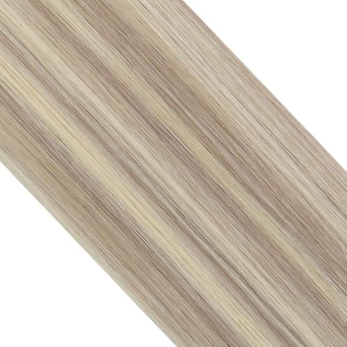 Full Shine K Tip Human Hair Extensions, 18/613 Platinum Blonde with Ash Blonde Highlights, 18 Inch, 50G, Keratin Fusion Prebonded Tip, Frosted Face Frame, Polished Curls, Formal Night, Bachelorette — view 8