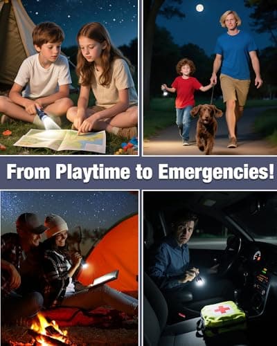 EverBrite Small Flashlight, Compact LED Flashlights with 3 Modes, Water-Resistant Mini Flashlight for Home, Camping, and Emergencies, 3 AAA Batteries Included, Gray,1 Pack — view 5