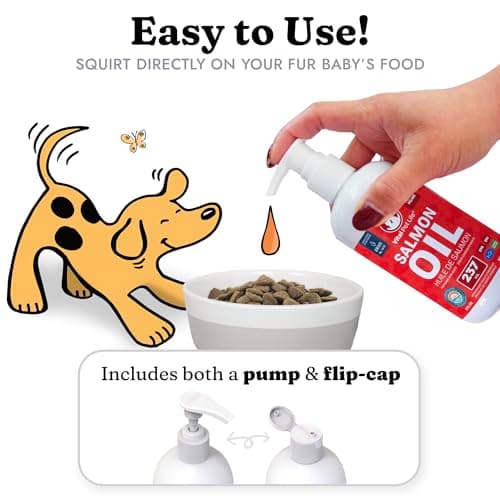 Salmon Oil for Dogs 237 mL - Healthy Skin & Coat, Fish Oil, Omega 3 EPA DHA, Liquid Food Supplement for Pets, All Natural, Supports Joint & Bone Health, Natural Allergy & Inflammation Defense — view 2