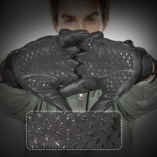 WTACTFUL Touch Screen Motorcycle Tactical Gloves for Men Airsoft Paintball MTB Bike Cycling Cross-Country Motorbike ATV Hunting Hiking Riding Driving Work Outdoor Full Finger Gloves M Black — view 4