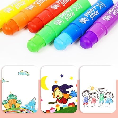 TBC The Best Crafts Paint Sticks, 12 Colors Pastel, Washable, Non-toxic, Tempera Paint Sticks for Kids and Students — view 2