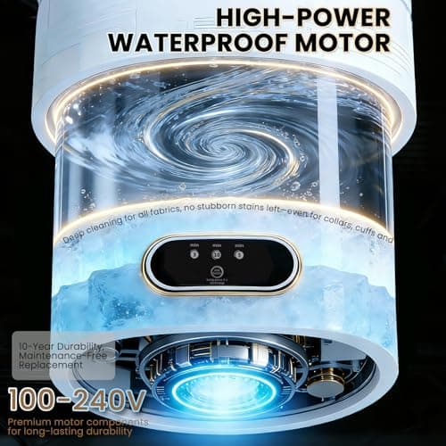 Portable Washing Machine Mini Washer for Apartments - Compact, Foldable Countertop Clothes Washer & Dryer Combo, Small Lavadora Portatil, Handheld Laundry Machine (Purple) — view 5