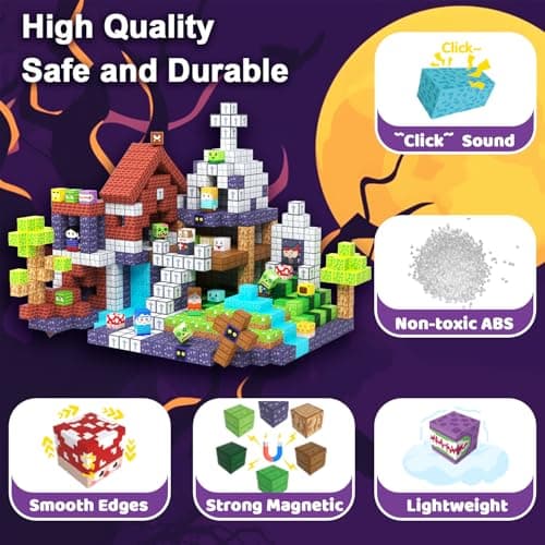 SSAWER 150 PCS Magnetic Building Blocks for Kids, Montessori Magnetic Toys, Build Zombie Island Set, STEM Toddler Sensory Building Blocks for Boys Girls 3 4 5 6 7 8 9 10th Birthday Gift — view 2