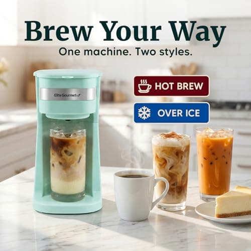 Elite Gourmet EHC113M Personal Single-Serve Compact Coffee Maker, Mint — view 4