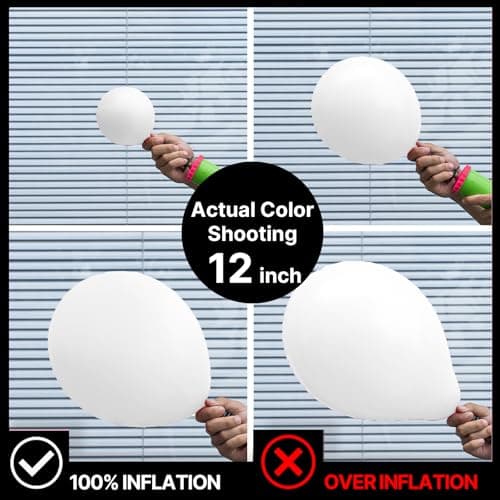 PartyWoo Balloons, 50 pcs 5 Inch Matte White Balloons, for Balloon Garland or Balloon Arch as Party Decorations, Wedding Decorations, Neutral Baby Shower Decorations, White-Y13 — view 4