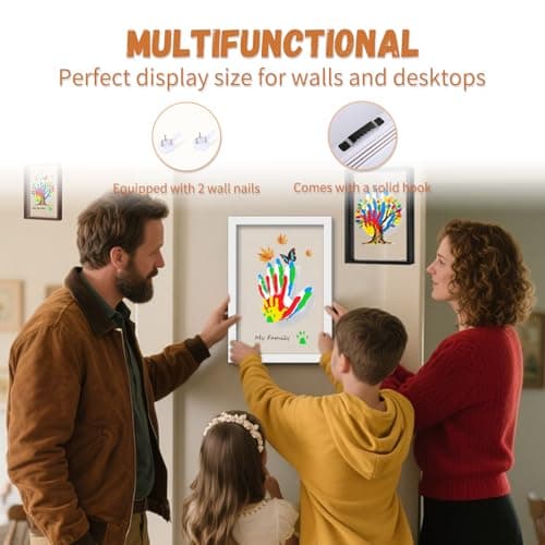 Family Handprint & Hand Casting Kit – DIY Craft Keepsake with Wooden Frame, Non-Toxic Paints, Baby Footprin Kit – Perfect Gifts for Grandparents, New Parents & Families — view 4