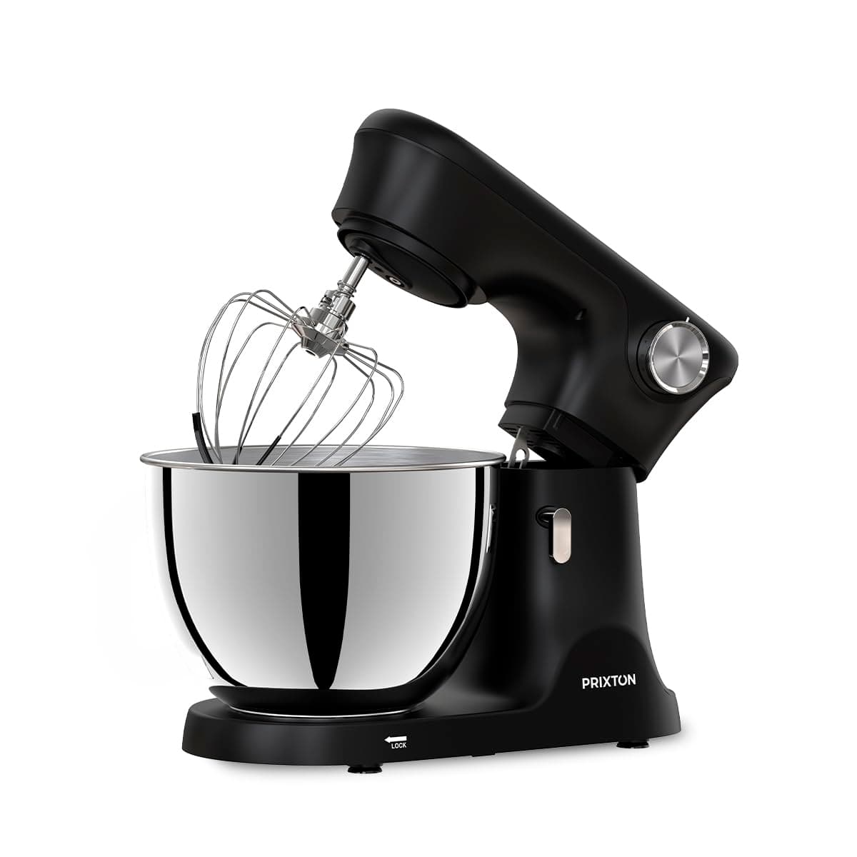 PRIXTON Batidora Amasadora KR350 2000W con Bol de Acero Inoxidable de 8 L, 6 Velocidades + Manual, Amasar Mezclar y Batir, Accesorios de Aluminio y Acero Inoxidable — view 3