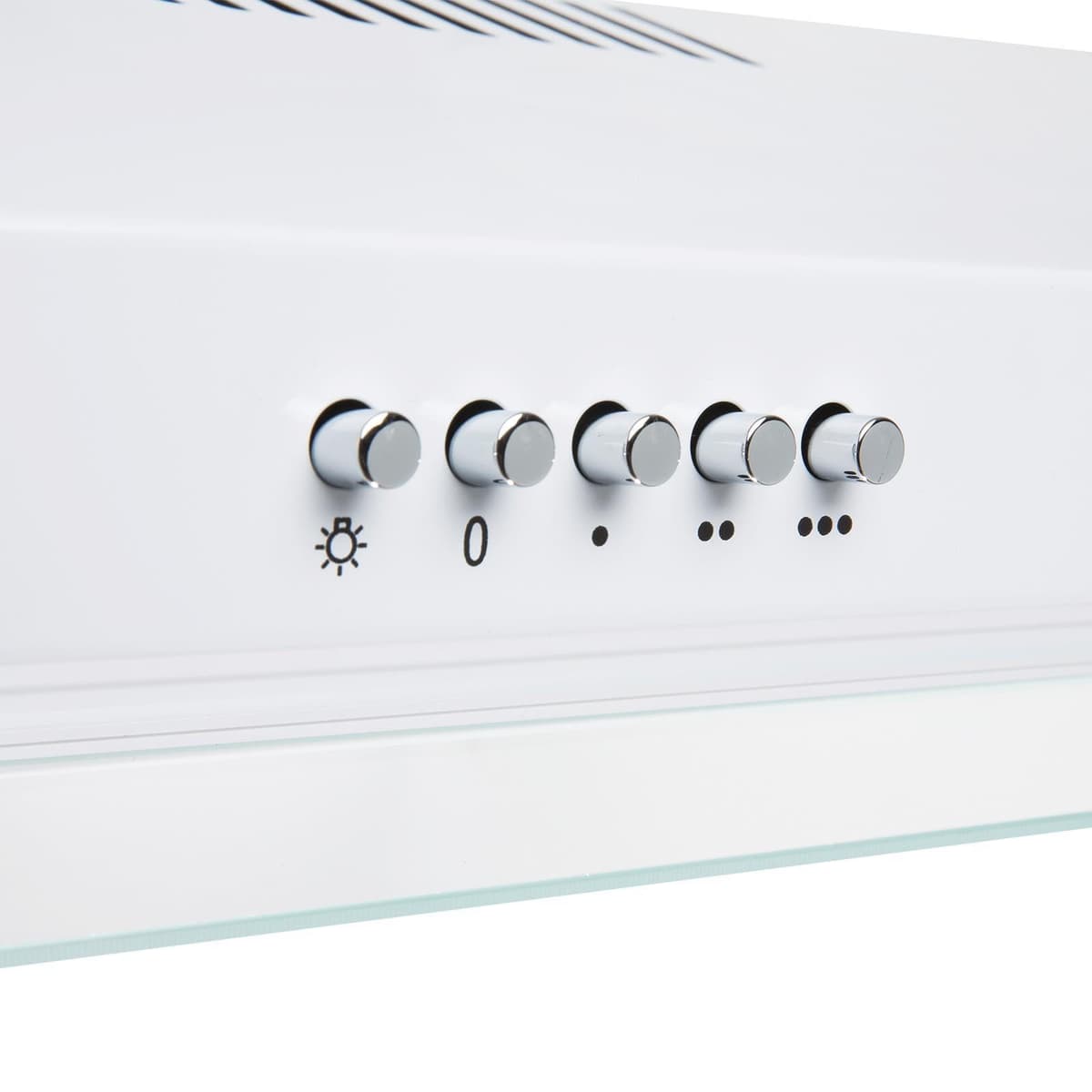 SIA VSR60WH 60cm Visor Cooker Hood, Kitchen Extractor Fan, Under Cabinet Wall Mounted, Top Vented, White — view 4