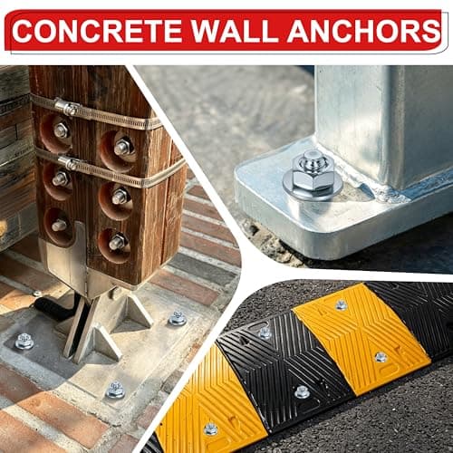 Ahniiqo 5/16 x 2 inch Wedge Anchors, 12 pcs Concrete Screw and Anchor Kit, Galvanized Concrete Anchors, Concrete Wall Anchors and Brick Anchors, Suitable for Concrete Floors and Walls — view 5