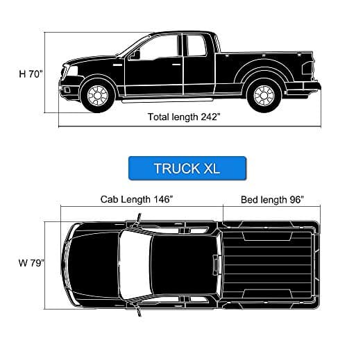 KouKou Truck Cover Waterproof All Weather, 6 Layer Full Pickup Cover, Outdoor Sun uv Rain Dust Protection, Universal Fit Truck up to 242 inch — view 6