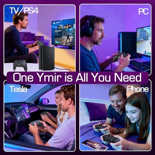 Enstixsm Upgraded for Luna Controller with Back Paddles,Turbo,Wireless Fire TV Game Controllers for PC,GeForce NOW,Firestick,Replacement for Luna Gamepad with ALPS Joystick,No Drift Stick, Blue — view 2