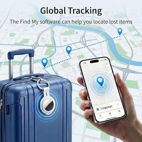 Air Tracker Tags-2 Pack[Apple MFi Certified]Work with Apple Find My(iOS Only)Bluetooth Smart Tag Item Finder Locator Global Tracking Waterproof 100dB Sound Replaceable Battery for Kids Key Car Wallet — view 4