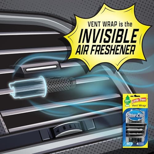 LITTLE TREES Car Air Freshener. Vent Wrap Provides Long-Lasting Scent, Slip on Vent Blade. Black Ice, 16 Air Fresheners — view 7