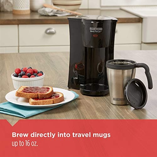 BLACK+DECKER Coffeemaker, 1, 0.45 liters, Black/Stainless Steel — view 4