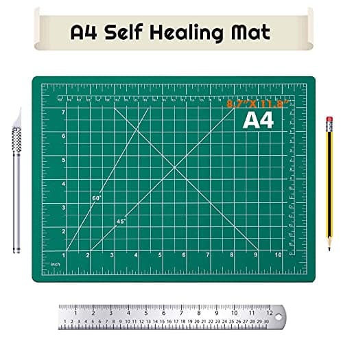 Self Healing Sewing Mat, Anezus Rotary Cutting Mat Double Sided 5-Ply Craft Cutting Board for Sewing Crafts Hobby Fabric Precision Scrapbooking Project 9" x 12"(A4) — view 7