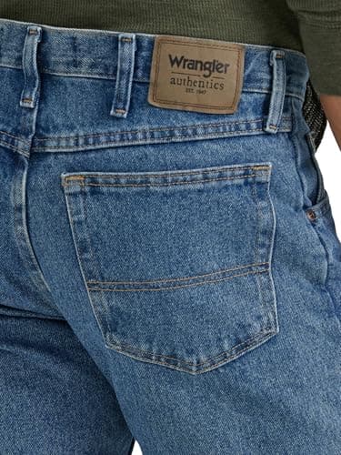 Wrangler Men's Authentics Classic Regular-Fit Jean, Stonewash Mid, 35x29 — view 5