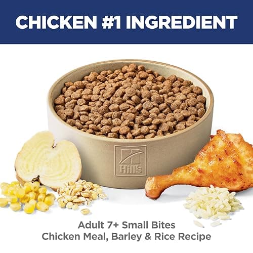 Hill's Science Diet Adult 7+ Small Bites Chicken Meal, Barley & Rice Recipe Dry Dog Food, 14.9 kg Bag — view 3