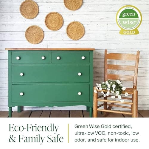 Country Chic All-in-One Chalk Paint for Furniture, Cabinets, Home Decor, Eco-Friendly, Matte Finish, Built-In Primer & Top Coat for Wood, Metal - Sage Advice (sage Green) - 4 oz (118 ml) — view 4