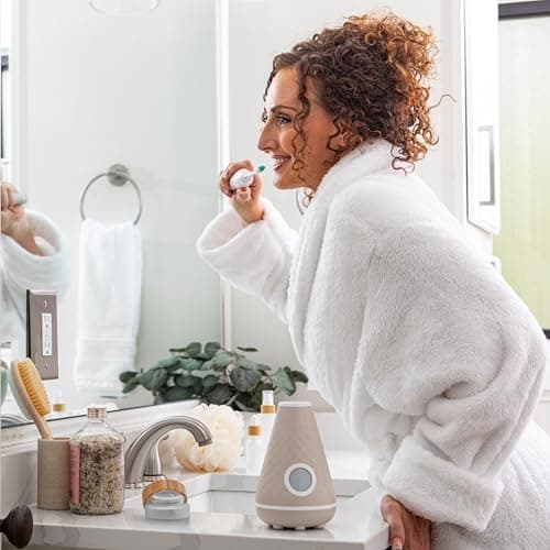 TAO Clean UV Sanitizing Sonic Toothbrush and Cleaning Station, Electric Toothbrush, Dual Speed Setting, Sandstone — view 5