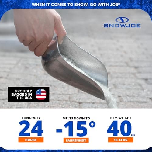 Snow Joe Snow & Ice Melter, Calcium Chloride Blend Pellets, Non-Staining Melt, 40 Lb Bag - Ice Remover for Driveway, Concrete, Sidewalk, and Outdoor Spaces — view 2