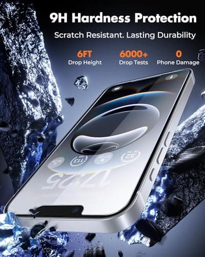UNBREAKcable 3-Pack Screen Protector for iPhone 16e, Double Shatterproof Tempered Glass [Easy Installation Frame] [9H Hardness] [99.99% HD Clear] [Case Friendly] for iPhone 6.1 inch — view 3