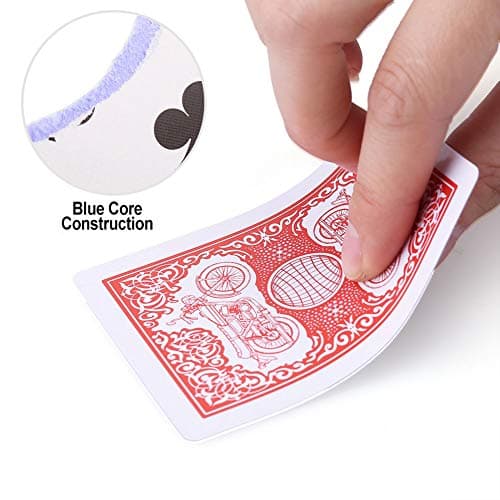 LotFancy Playing Cards, 12 Pack, Decks of Cards Bulk, Poker Size, Standard Index, for Blackjack, Euchre, Canasta Card Game, 6 Blue and 6 Red, Casino Grade Poker Cards — view 2