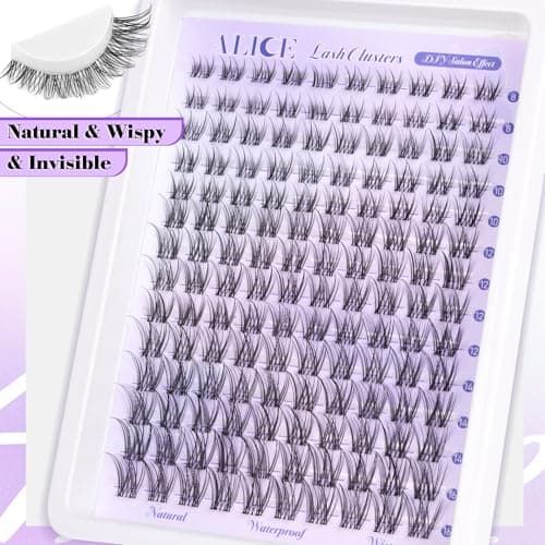 ALICE Natural Lash Clusters Lash Extensions Invisible Band Waterproof 8-16mm Cluster Eyelash Extensions Wispy Eyelash Clusters Individual Lashes Cluster Lashes — view 2