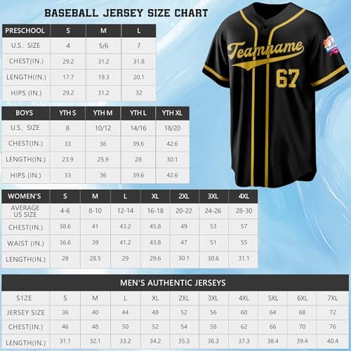 VAGTOFKQ Custom Baseball Jersey Personalized Stitched/Printed Number Name Logo Softball Shirts for Men Women Youth Kids Black Gold — view 3