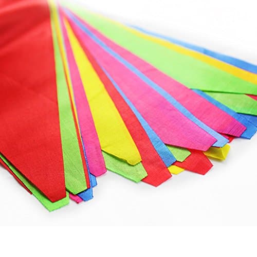 250pcs Multicolor Pennant Flags,LOOBJOYGAME 263Ft Nylon Fabric Decorations Grand Opening Banner Rope — view 2