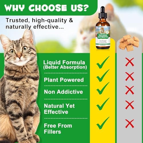 Antibiotics for Cats, Natural Antibiotics for Cats, Cat Multivitamin for Pets, Cat Antibiotics Helps Support a Healthy Immune System, 2 Fl Oz — view 2