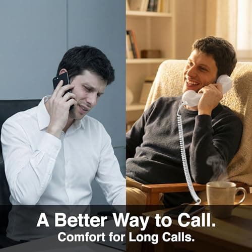 OPIS 60s Micro: Cellphone Retro handset/Old-Style Headset for All Cell-Phones (White)