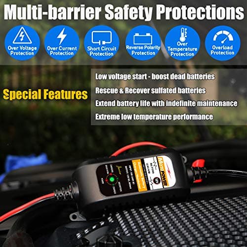 MOTOPOWER MP00205A 12V 800mA Fully Automatic Battery Charger/Maintainer — view 3