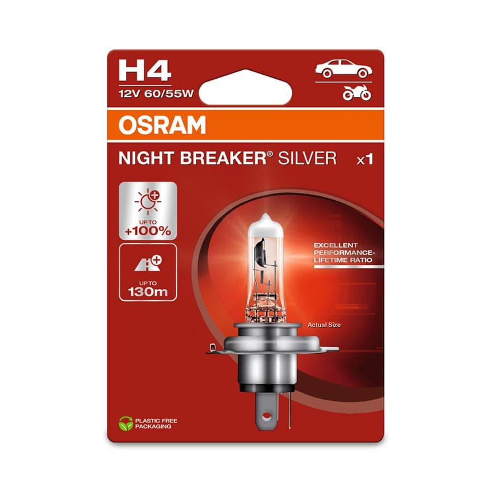 OSRAM NIGHT BREAKER® SILVER, H1, halogen headlight lamp, Single Blister (1 lamp) — view 6