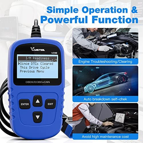 VDIAGTOOL VD10 OBD2 Scanner Code Reader Car Diagnostic Tool Engine Fault Code Reader for Turn Off CEL with Freeze Frame/I/M Readiness for All OBDII Protocol Cars, OBD2 Scanner Diagnostic Tool — view 5