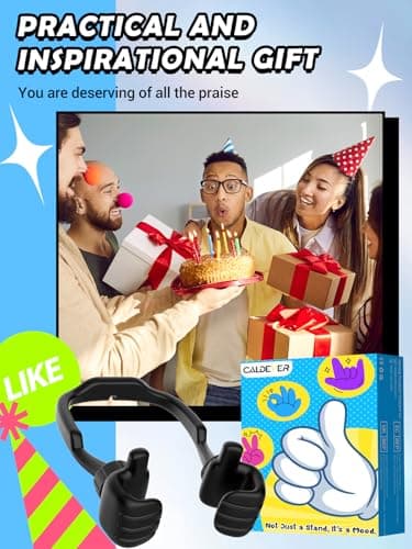 Gifts for Teens Boys Girls Adults Fathers Day: Thumbs Up Lazy Phone Stand Cell Phone Holder for Desk Kids Teenage Tween Men Women Stocking Stuffers Funny Cool Gadget Birthday Ideas Husband Dad Gifts